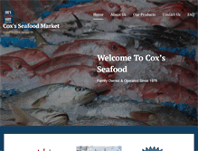 Tablet Screenshot of coxseafoodmarket.com